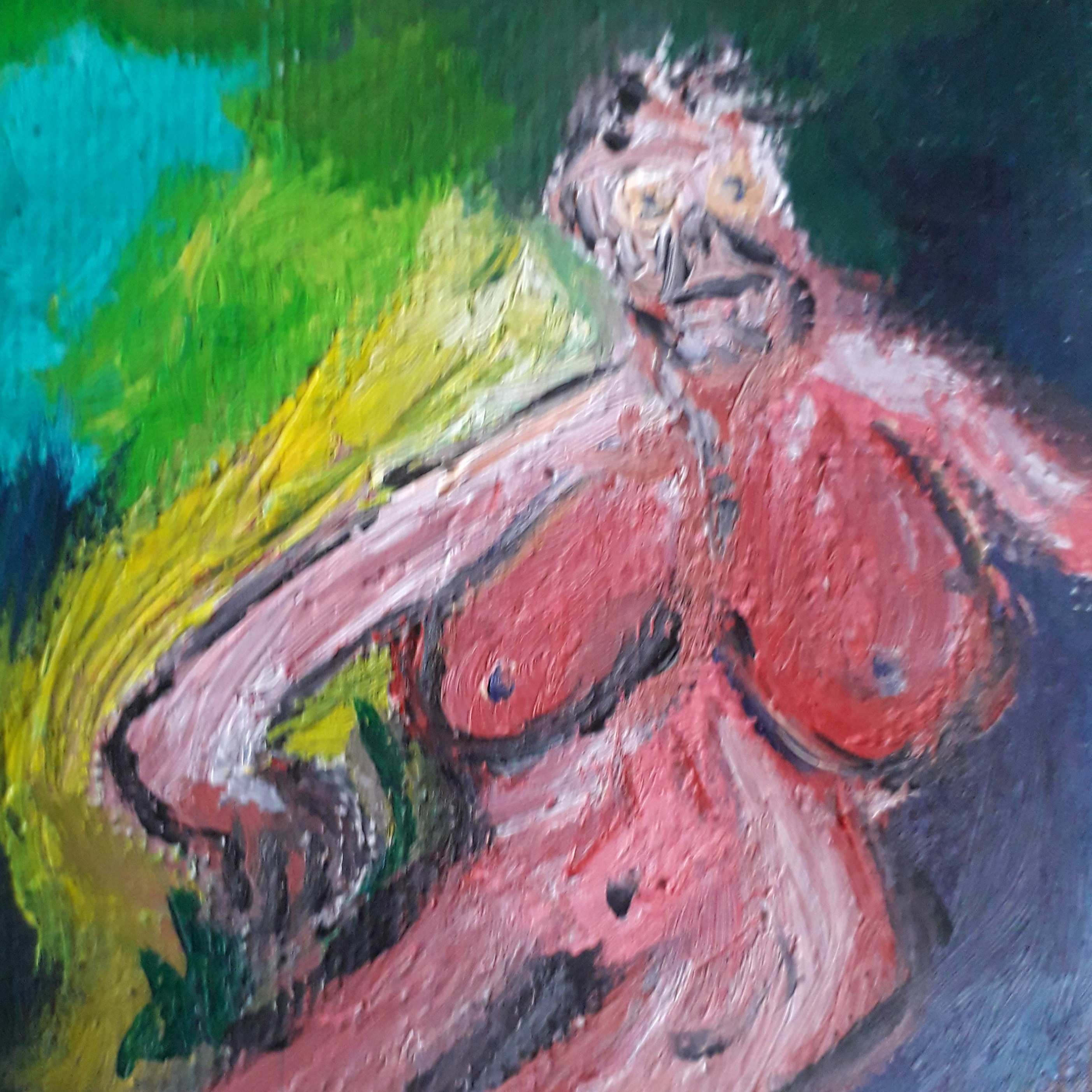 Sins Of The Flesh - Oil on Canvas - 2.5×2.5 - £5.00
