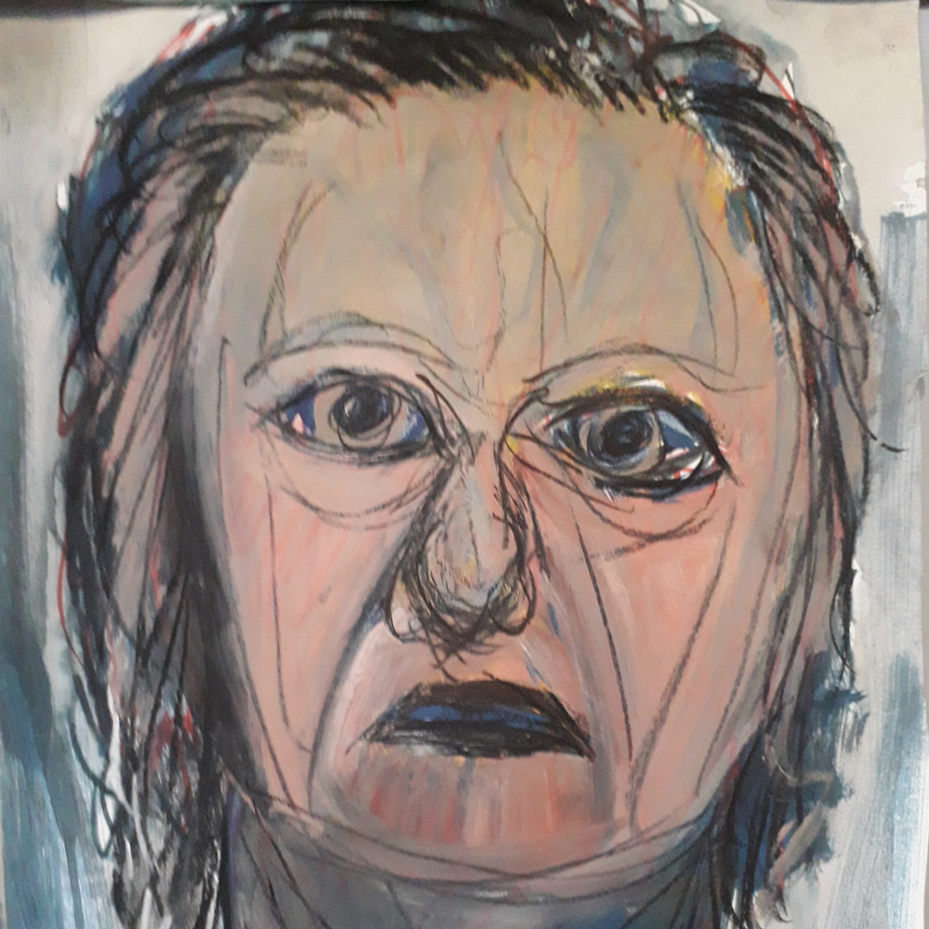 Self Portrait - Oils and Charcoals - 11×14 - £10.00