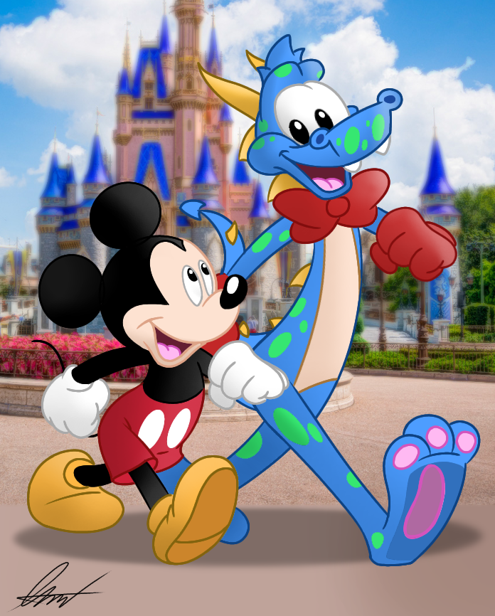Mickey Mouse & Dexter Dragon