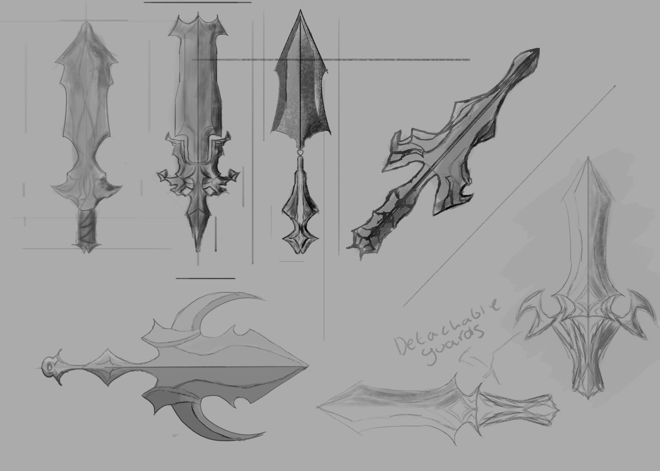 Throwing Knife sketches