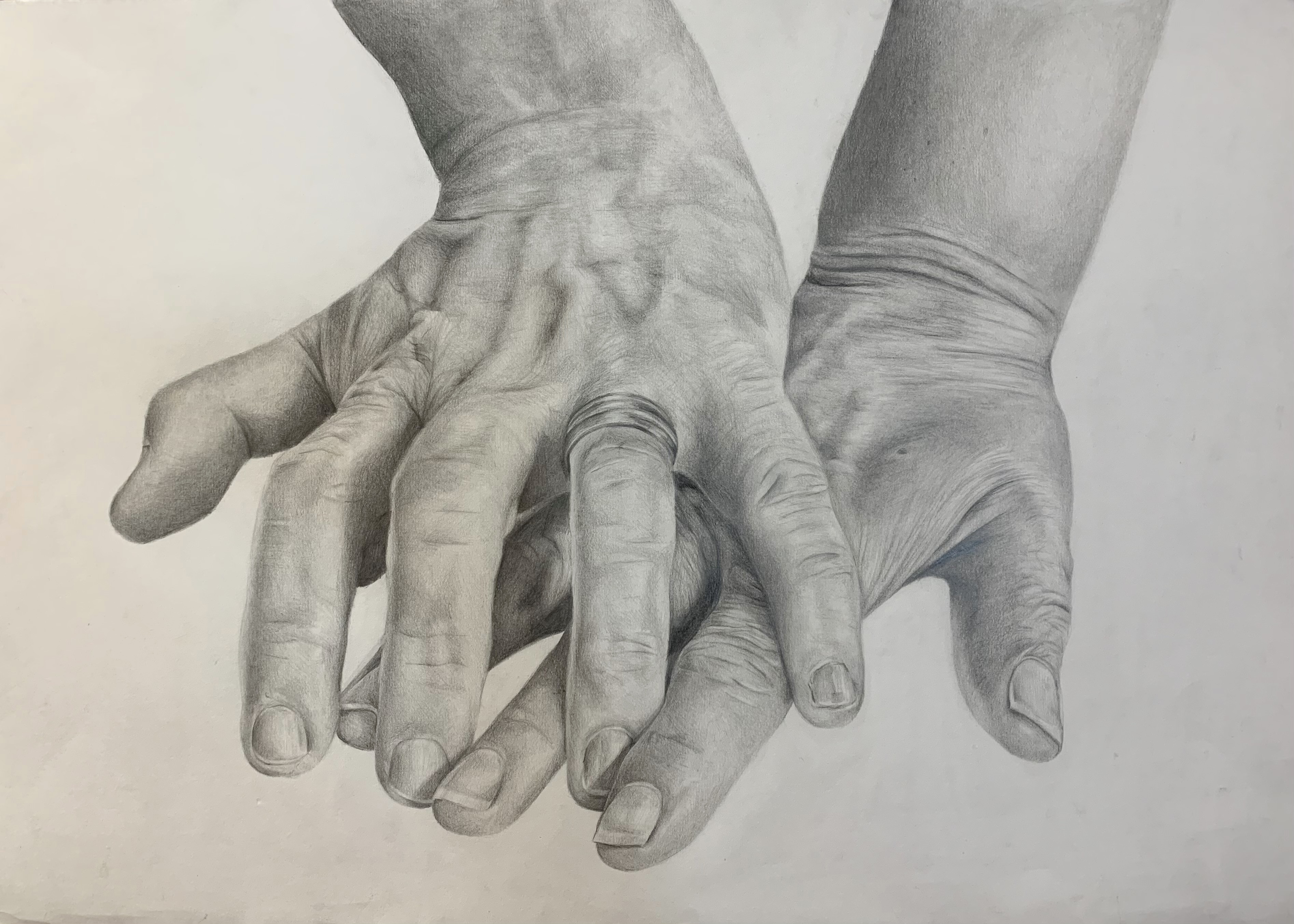 A2 graphite pencil piece: “Touch” (April 2021)