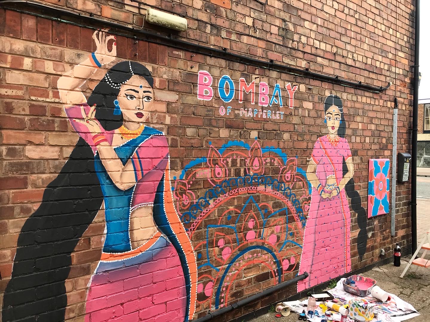Wall art for Bombay restaurant in Nottinghamshire