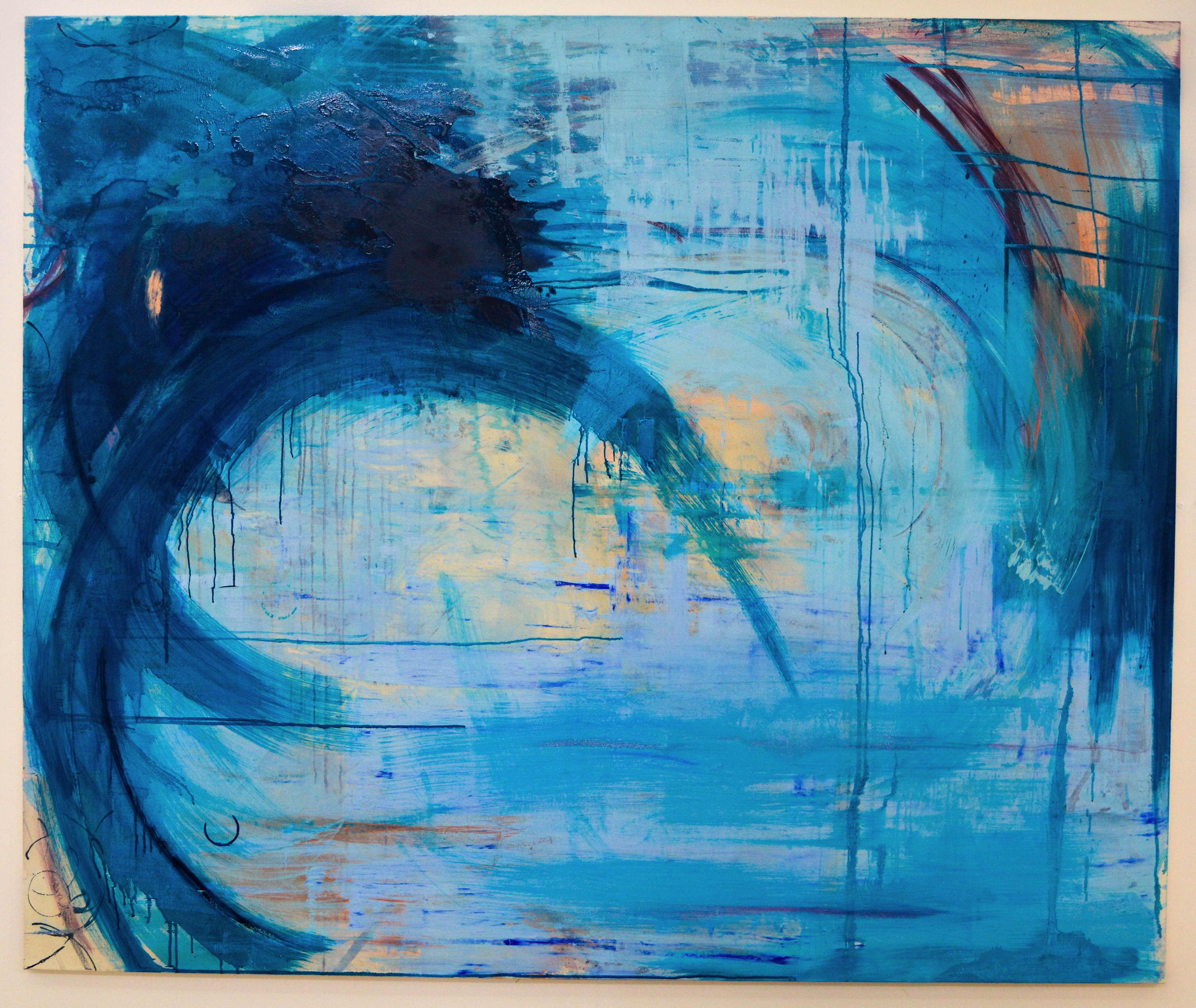 Blue Series 1. Oil on canvas. 213x177.5cm. For sale.