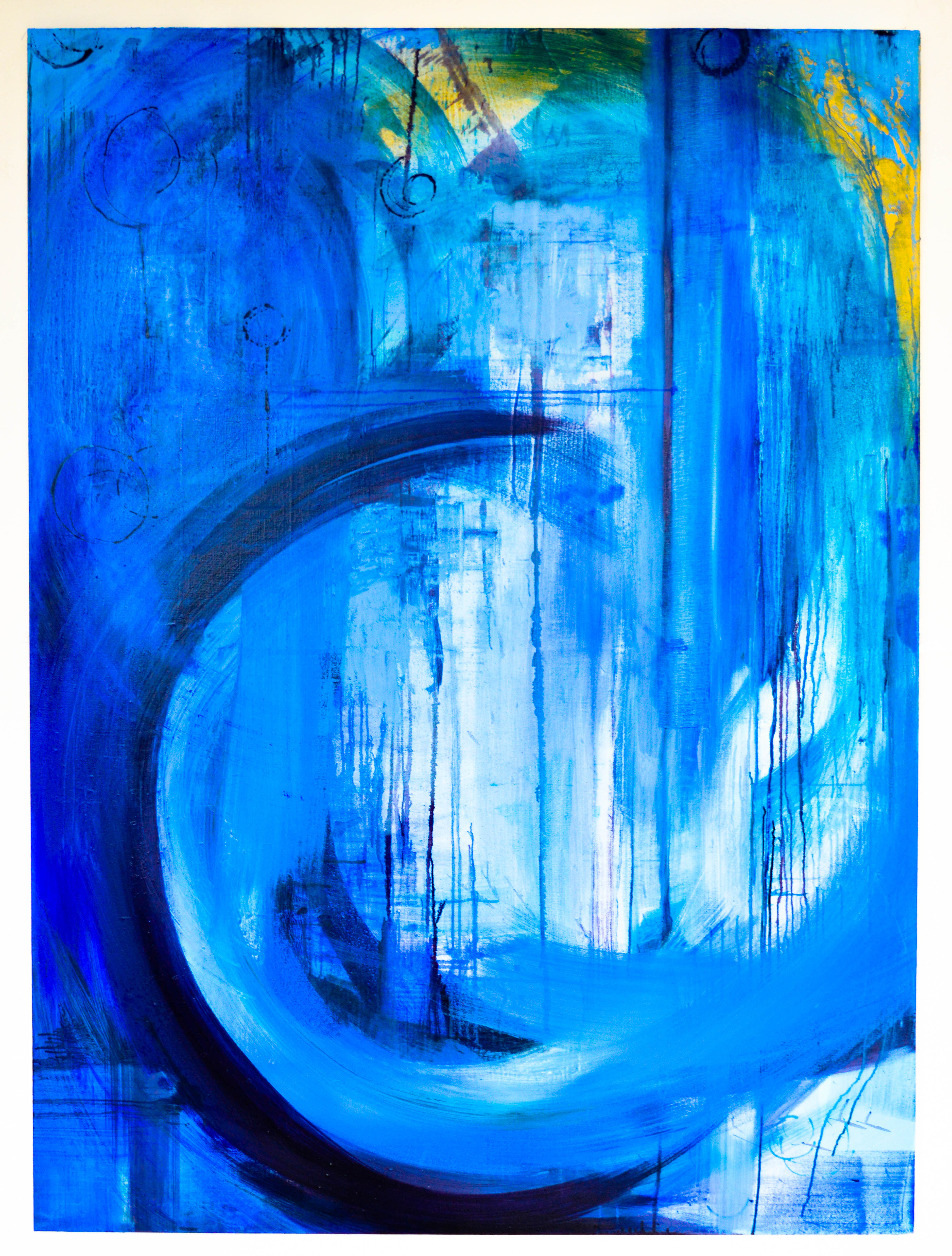 Blue Series 2.1. Oil on canvas. 182.9x134.5cm. For Sale.