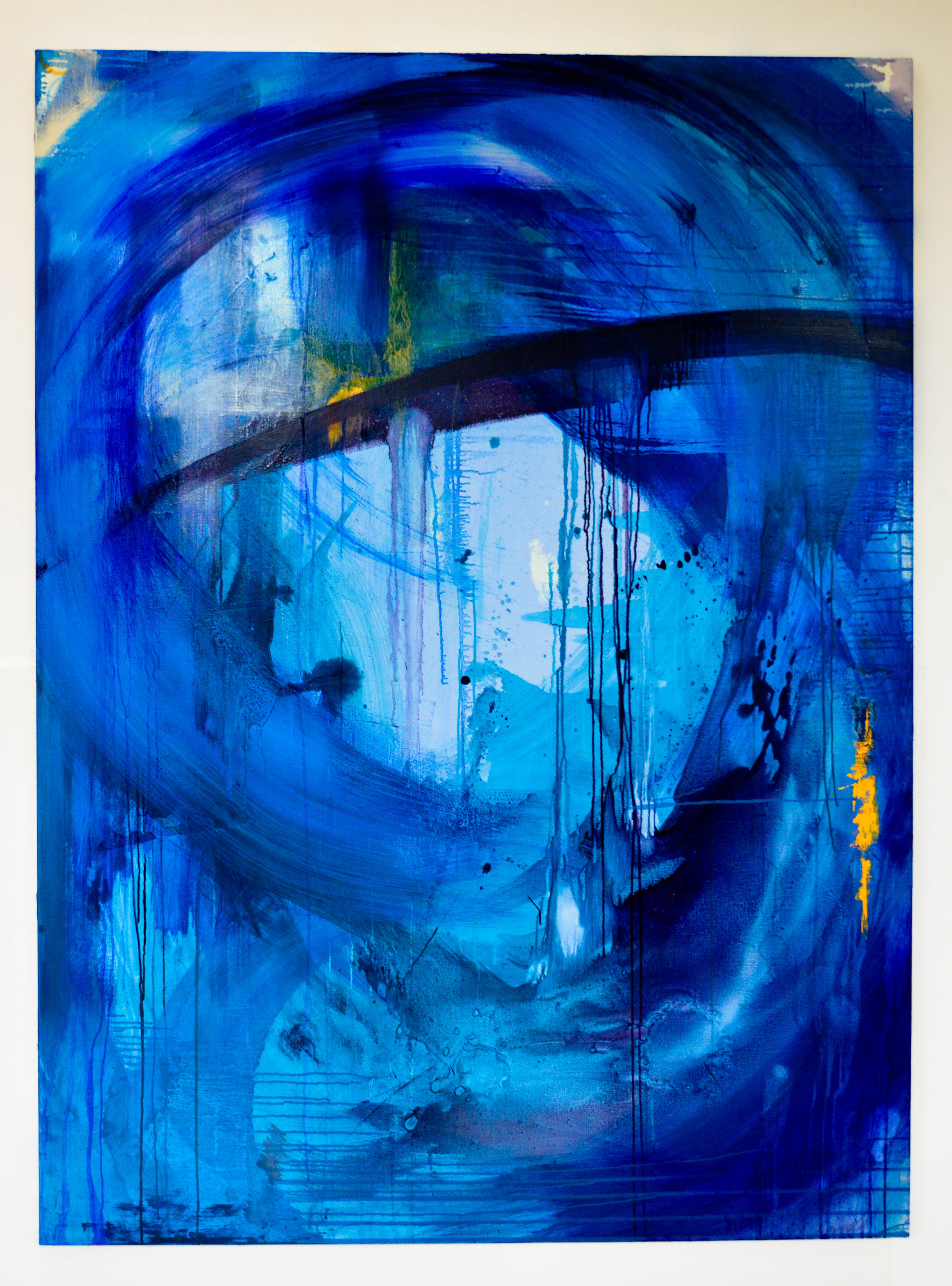 Blue Series 2.2. Oil on canvas. 182.9x134.5cm. For Sale.