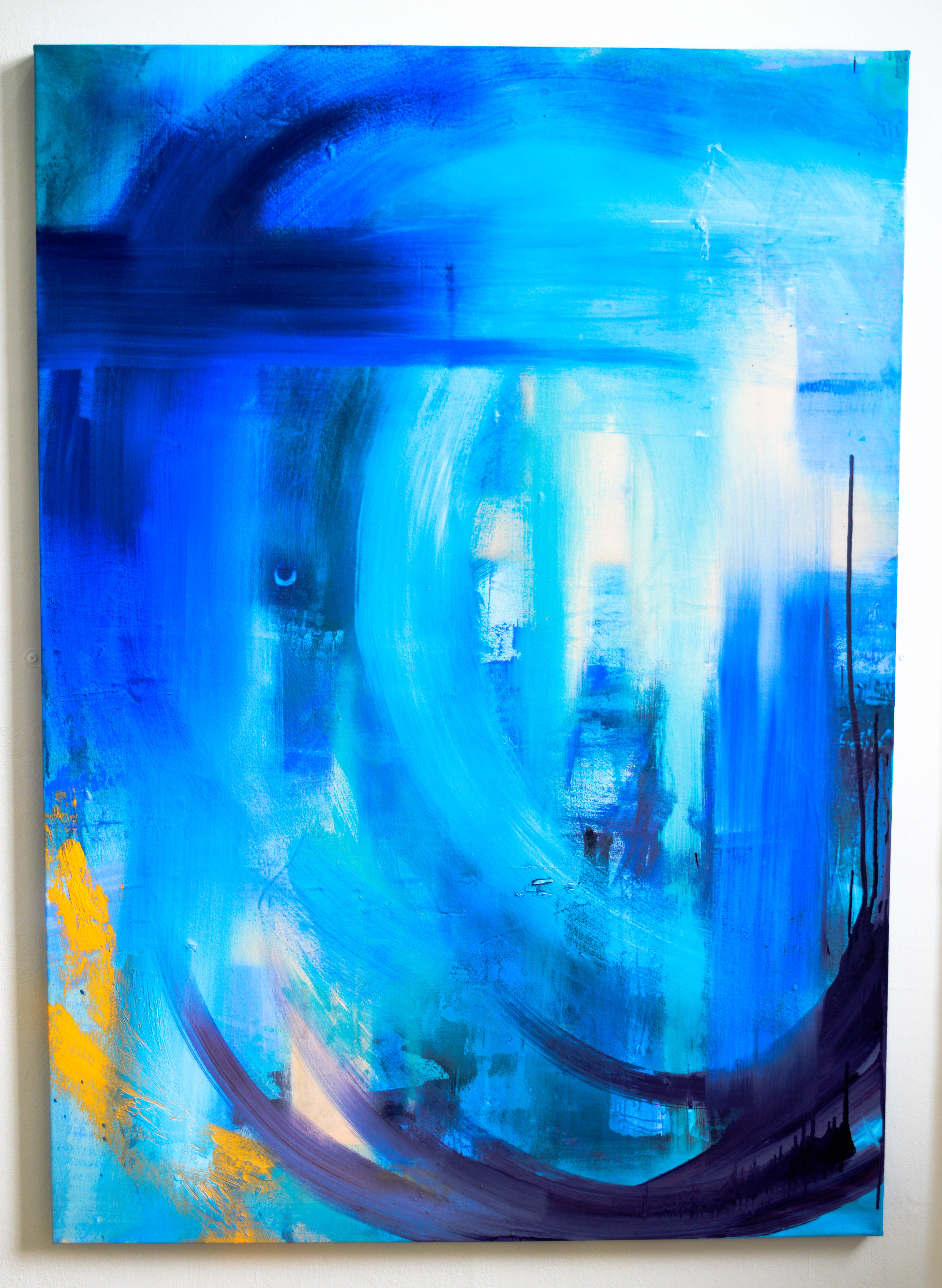 Blue Series 3.1. Oil on canvas. 190.8x114.5cm. For sale.