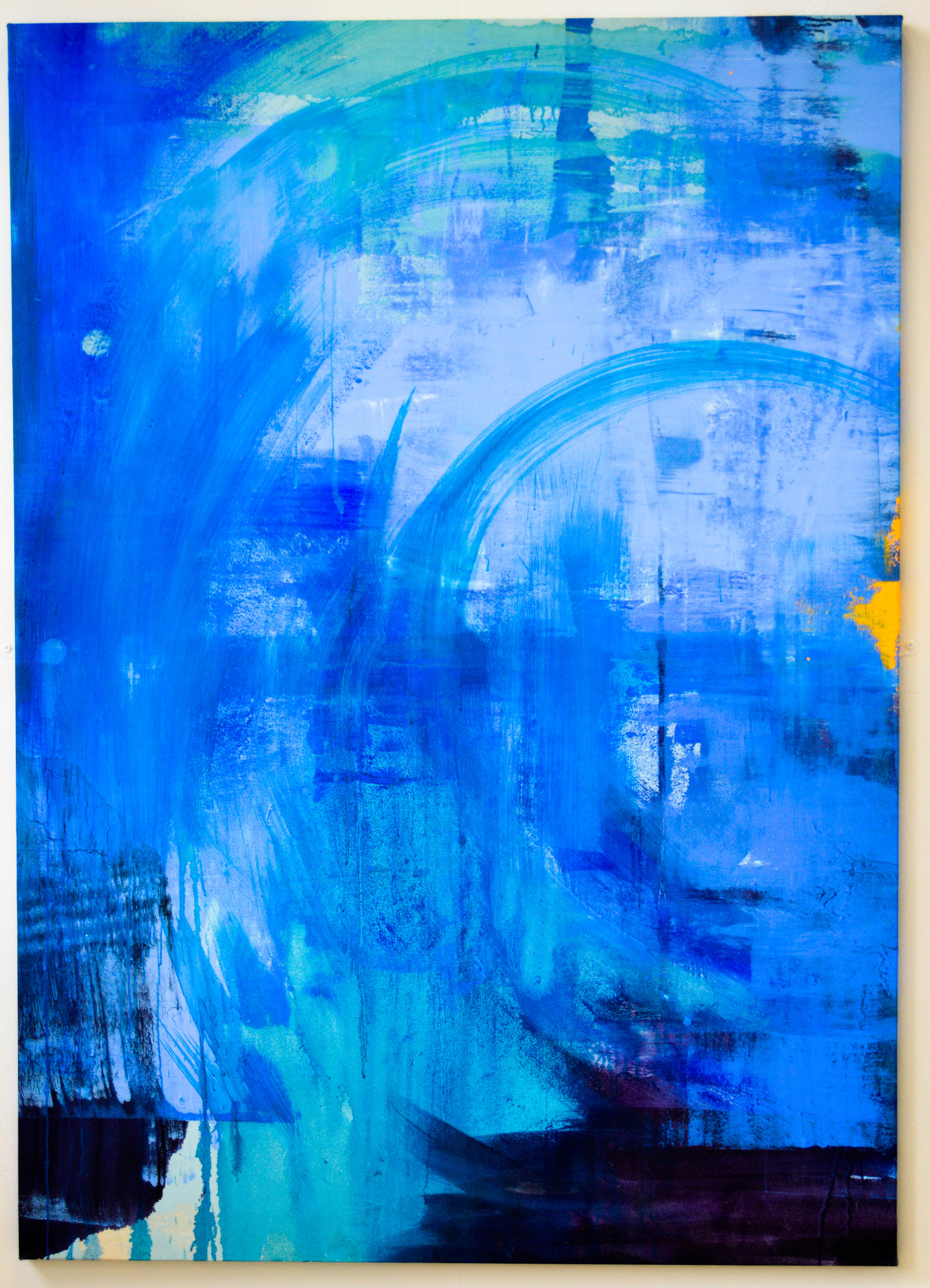 Blue Series 3.2. Oil on canvas. 190.8x114.5cm. For sale.