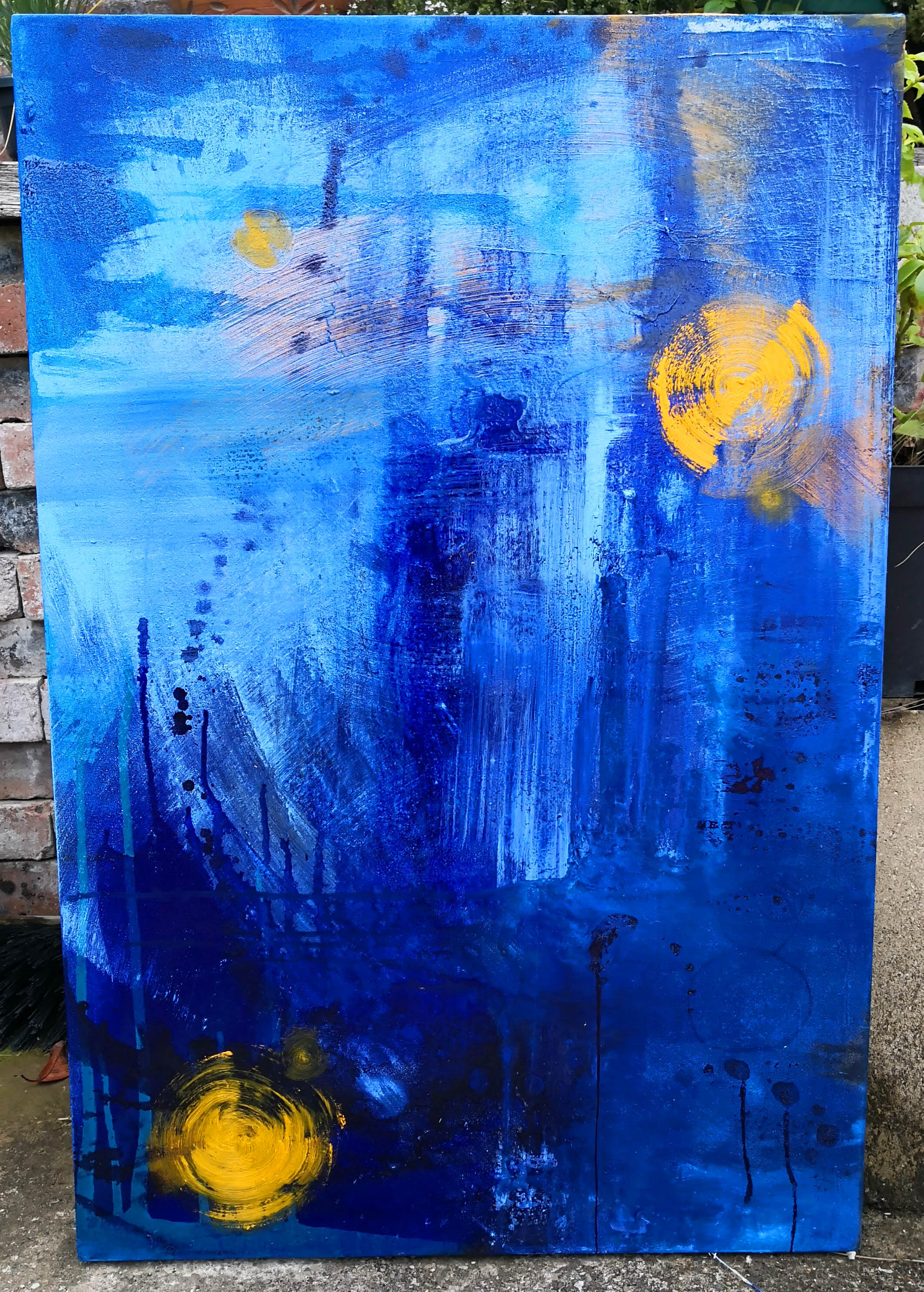 Blue Series 4. Oil on canvas. 89.5x59.5cm. For sale.