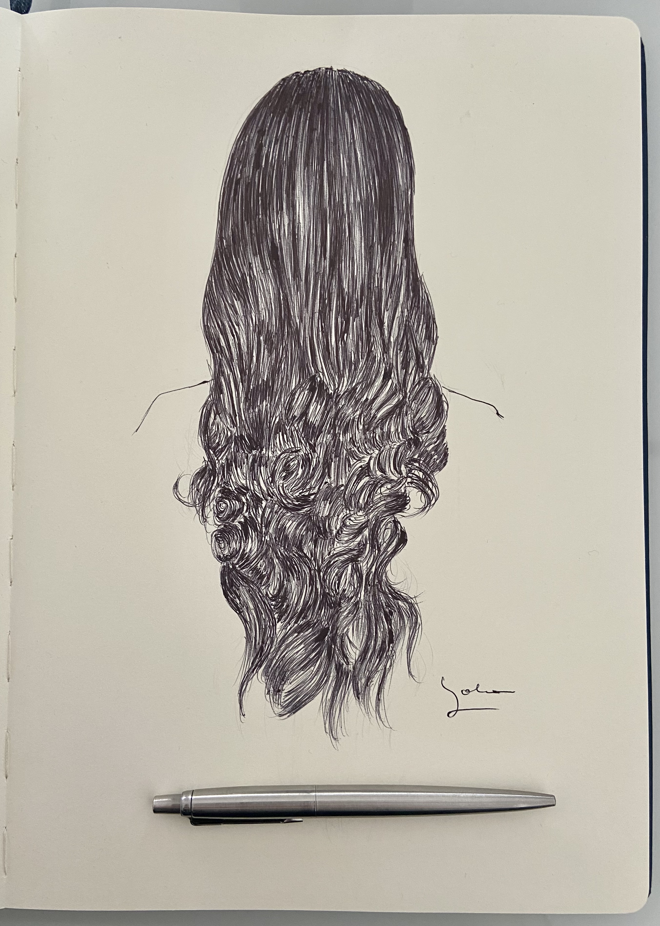 Ballpen Hair Style 💇🏻‍♀️
