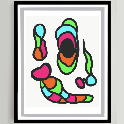 Abstract face print