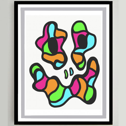 Abstract face print
