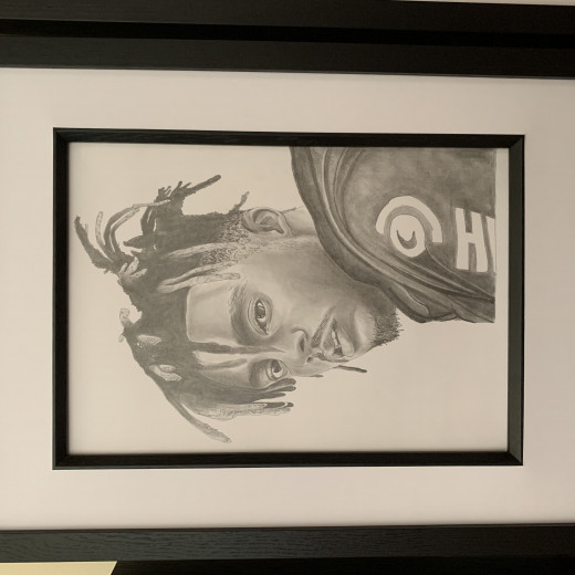 Pencil drawing of Juice WRLD