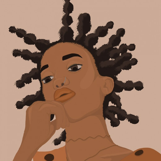 This is another portrait in my series supporting black lives matter. I wanted this illustration to embody the power and beauty of black women.