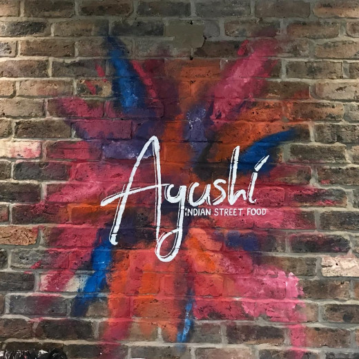 Wall art for Ayushi street food in Nottingham