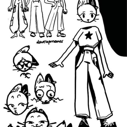 Character design for a personal comic project.