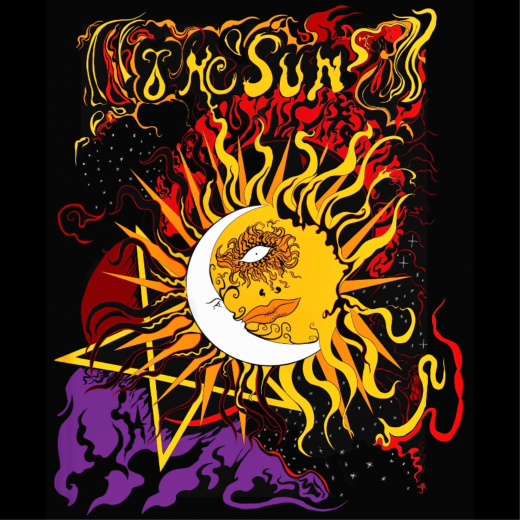 The Sun Tarot Card, Procreate Illustration