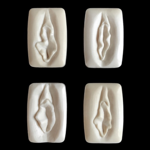 Hand-carved 'Vulva Soap' for my Art site.