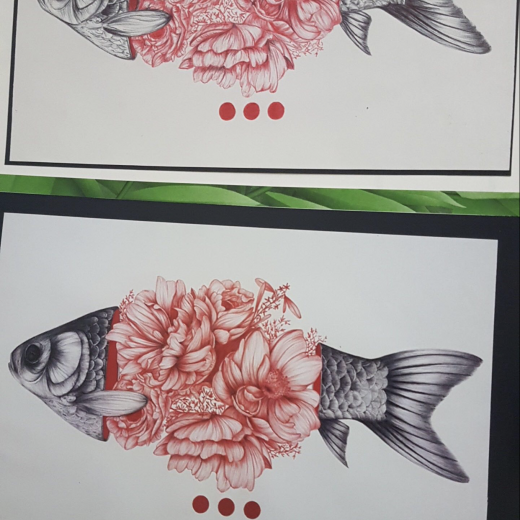 free hand drawn with ball pens